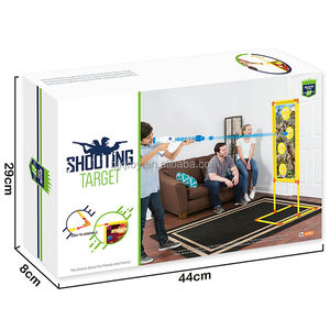 Çocuklar güç çekim hedef oyun 2 oyuncu seti köpük topu popper hava tabancası hedef ile ayakta - Product Image 6