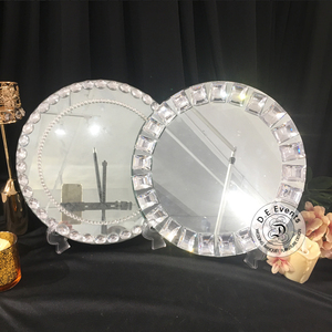 Cargadores de placa de <span class=keywords><strong>cristal</strong></span> de boda para eventos de boda al por mayor de fábrica para la cena - Product Image 1