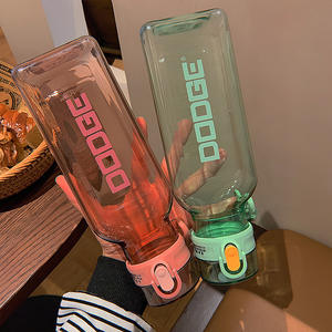 Botella <span class=keywords><strong>de</strong></span> agua potable para niños, botella cuadrada <span class=keywords><strong>de</strong></span> plástico, transparente, rosa y negro, para <span class=keywords><strong>la</strong></span> escuela, al aire libre, <span class=keywords><strong>2022</strong></span> ml, 700ml, novedad <span class=keywords><strong>de</strong></span> 1000 - Product Image 4