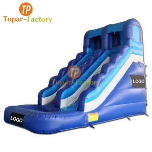 Comercial Inflável Bouncer Air Water Slide Jumping Bouncy Castle Blue Large Bounce House Combo Com Piscina