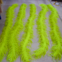 Boa en plumes d'autruche multicouches Vert fluorescent Accessoires vestimentaires avec boas épaissis allongeant