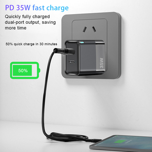 Bán buôn 35 Wát Mini Du Lịch Tường sạc PD Loại C nhanh chóng điện thoại di động sạc với 8A 5A 2A Đầu ra chức năng hiện tại - Product Image 3