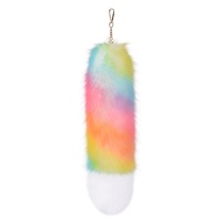 Mignon Faux renard Queue Fluffy Pendentif Voiture Porte-clés Pendentif Sac Pendentif Jeu de Rôle Costume Décoration