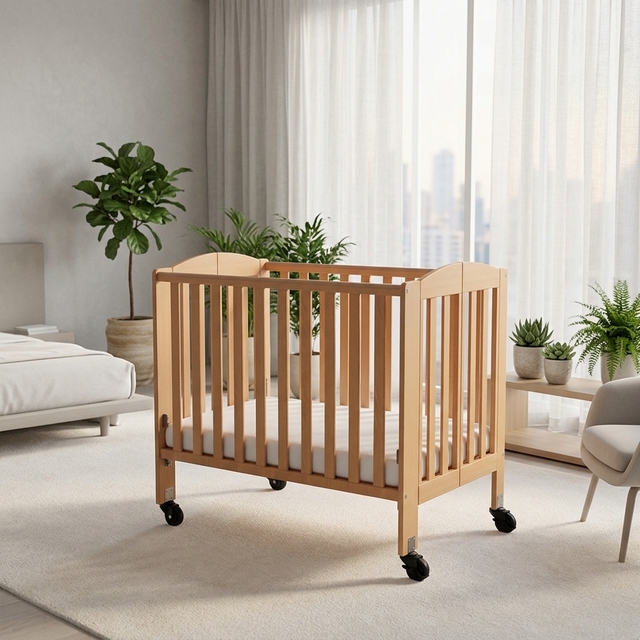 EASTON European Style Adjustable Easy Folding Bedside Cribs Hotel Amenities Wholesale Designed for Babies