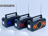 Haut-parleur portable d'extérieur SG558 10W à énergie solaire avec batterie amovible et support de téléphone
