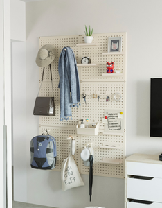 <span class=keywords><strong>Organizador</strong></span> de <span class=keywords><strong>Panel</strong></span> de pared de tablero de clavija multifuncional Estante de almacenamiento de herramientas de tablero duro <span class=keywords><strong>perforado</strong></span> para Taller de garaje - Product Image 2