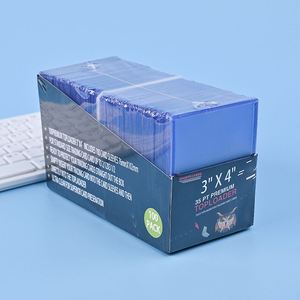 Protège-cartes rigides en PVC transparent laminé 35PT pour cartes de jeu, emballage en boîte scellée en plastique, vente en gros - Product Image 3