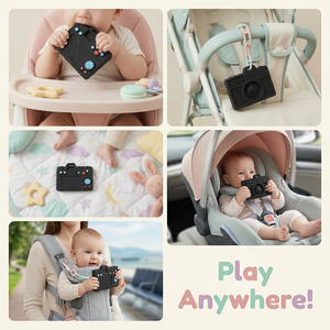 Meilleurs jouets pour les bébés de 3 <span class=keywords><strong>mois</strong></span>, cadeaux d'anniversaire, jouets sensoriels en silicone en forme d'appareil photo, jouets amusants, cadeaux pour bébés - Product Image 5