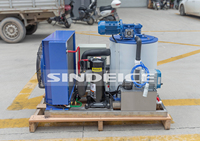 Machine à glace en flocons commerciale de 0,5 tonne avec moteur PLC et pompe à eau, facile à utiliser