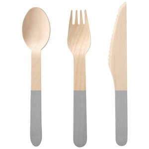 Tintura Set di posate in legno Set di posate in legno stampa LOGO e produttori di marchi biodegradabili e usa e getta in legno Cutler - Product Image 5