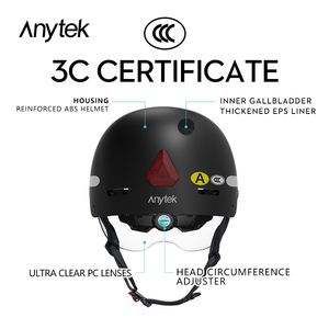 Ikevision Xe Máy Thông Minh Mũ Bảo Hiểm Với Máy Ảnh 1080P Âm Thanh <span class=keywords><strong>Video</strong></span> Ghi Âm 128G TF Thẻ Với 1200MAh Pin Đuôi Cảnh Báo Ánh Sáng - Product Image 6