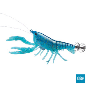 WEIHE 15.5g Leurre <span class=keywords><strong>de</strong></span> pêche crevettes à coulée lente, leurre dur bionique avec hameçons pour poissons d'eau salée - Product Image 5