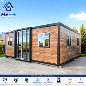 Maison conteneur modulaire extensible 30/40 pieds, prête pour le Canada, conforme CSA C22.2, 2 chambres, 1 salle de bain, petite maison isolée mobile type bungalow. - Product Image 1