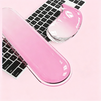 Repose-poignets ergonomique en gel transparent rafraîchissant, résistant à l'eau, antidérapant, style anime, couleur personnalisée, avec logo personnalisé pour souris d'ordinateur