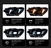 Ensemble de phares avant de voiture DLW pour BMW Série 1 F20 201-2014, lentille de projecteur LED bicolore Snake Eye, pièce de rechange