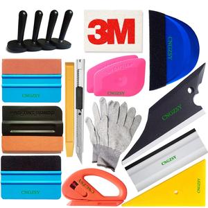 18個Sticker Cleaning Window Tinting Tool Kit 3M Wool Squeegee Magnet Holder Vinyl Cutter Knife Car Decals Film Wrap Tools K82