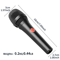 Microphone filaire professionnel V300 Microphone antibruit Haut-parleur à levier chantant pour l'extérieur Microphone filaire pour karaoké