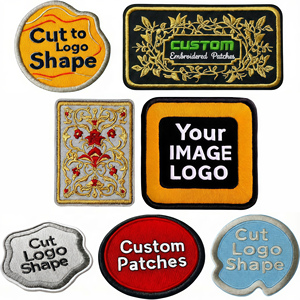 カスタム100%刺繍ワッペン、フラット刺繍ワッペン、アイロン接着ロゴバッジ、衣類・ジャケット用、高密度メロウボーダー - Product Image 4