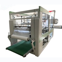Machine d'emballage entièrement automatique pour bouteilles en plastique vides, avec film en rouleau, pour bouteilles PET et PE