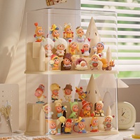 Boîte de présentation rectangulaire empilable en plastique transparent Star People pour figurines, avec couvercle anti-poussière, organisateur de rangement 13.5