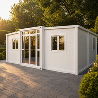 Maison conteneur moderne extensible et pliable, module de vie avec salle de bain, construction modulaire préfabriquée, bureau, chambre
