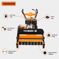 Broyeur à fléaux robuste de marque YKX pour le défrichement des terres agricoles, machine forestière et outil de débroussaillage des vergers
