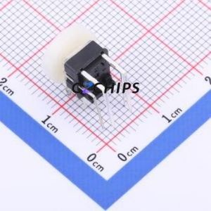 TPB02-207L6W-R Tactile Switch Through hole Component (THT) Switch Round Button White - Product Image 2