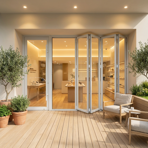 Fenêtre pliante à double vitrage en aluminium, empilable horizontalement, insonorisée, taille personnalisée pour balcon et jardin - Product Image 3