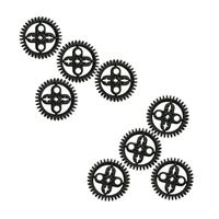No.32498 MOC Parts Gear 36 Tooth Doble bisel Plástico DIY Niños Juguetes de construcción educativos Ladrillos Bloques de construcción