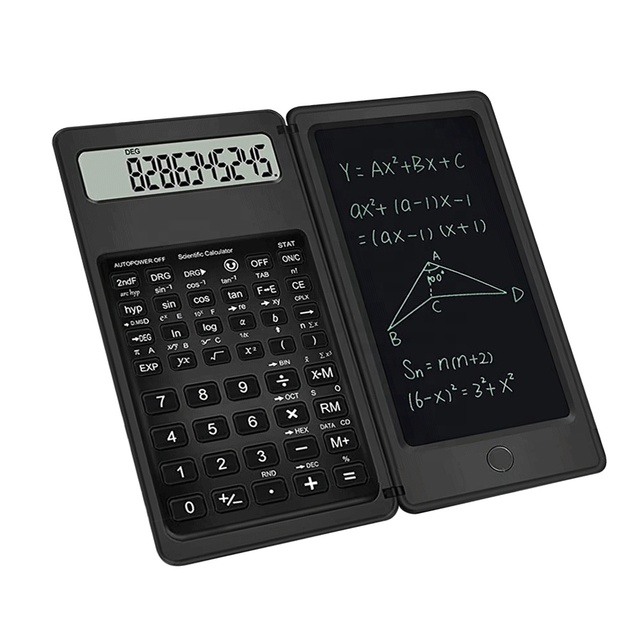 Drawing Tablet Science Calculator LCD Writing Pad Electronic Notepad Scientific Calculator Battery Plastic 10-Digit Display