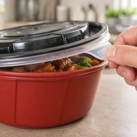 Barquette alimentaire jetable en PP thermoformé pour pâtisserie, avec couvercle, OEM