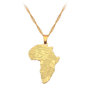 Collier avec pendentif carte du <span class=keywords><strong>monde</strong></span>, accessoires de cou, drapeaux de la Somalie, de la Palestine, de l'Angladesh, de Samoa, d'Afrique, bijoux pour femmes, matériau or, <span class=keywords><strong>2021</strong></span> - Product Image 6