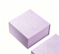 Boîte cadeau de luxe en papier magnétique avec logo personnalisé en relief, boîte à fleurs, emballage cosmétique pour parfum, boîte cadeau pour parfum
