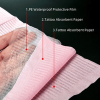 125 pièces de coussinets jetables pour tatouage, housses de table pour tatouage, serviettes dentaires pour patients, accessoires de tatouage, bavoirs noirs