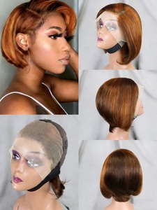 Parrucca 100% Capelli Umani Vergini Naturali # Parrucca Corta Pixie Cut 4/27 Colori, Frontale in Pizzo 13x4 Pre-Sfoltita, Parrucche Bob 2026 Disponibili Ora - Product Image 4
