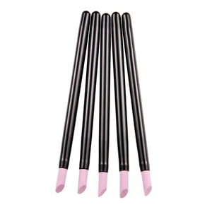 Stylo de manucure en pierre de quartz pour le nettoyage des cuticules, lime à ongles portable, repousse-cuticules et outil de coupe - Product Image 4