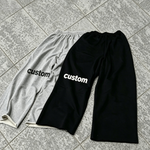 Pantalon de survêtement homme personnalisé avec logo, effet délavé, streetwear, coton de haute qualité, couleur unie, jogger, pantalon de survêtement homme - Product Image 5