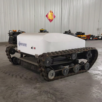 Tondeuse électrique télécommandée robuste de 800 mm, alimentée par batterie au lithium, sur chenilles, pour paillis d'herbe, certifiée CE EPA, pour vergers et fermes, 4000W