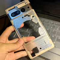 Carcasa de Repuesto para Google Pixel 7 Pro, Tapa Trasera de Batería, Marco de Reparación, Panel Inferior, Bisel, Diseño de Barra, Cristal