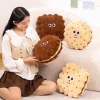 Usine En Gros Doux Chocolat Biscuits Décor Oreiller Cookie En Forme D'oreiller Maison Canapé En Peluche Oreiller