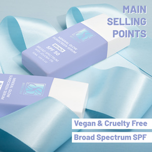 Sérum de protection solaire teinté de marque privée SPF 50 Acide hyaluronique Sérum de protection solaire hydratant uniformisant le teint toute la journée - Product Image 5