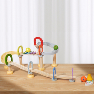 Juguete de madera para niños: Pista musical de tren con bolas, juego de cuentas rodantes para educación temprana, juguetes educativos de madera para niños - Product Image 5