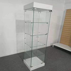 VITRINE AVEC CADRE EN <span class=keywords><strong>ALU</strong></span> BLANC 19 1/2 "L X 19 1/2" L X 78 "H - Product Image 3