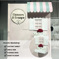LEDA Support de toile de fond en acrylique professionnel moderne classique simple couleur personnalisée NOUVELLE ARRIVÉE pour baby shower et fêtes d'anniversaire Rose