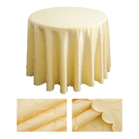 120 pouces Polyester rond personnalisé blanc fête mariage nappe nappes pour les événements