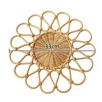 Sets de table ronds en rotin naturel faits à la main, parfaits pour la décoration de tables de restaurant, la décoration murale et de table à domicile