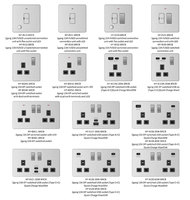 Interrupteur en acier inoxydable 4 pôles 1 ou 2 voies 10A, norme britannique, IP20, installation facile pour usage domestique, 250V