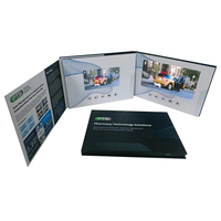 Brochure vidéo LCD miniature, carte de brochure vidéo portable et carte de vœux vidéo de poche