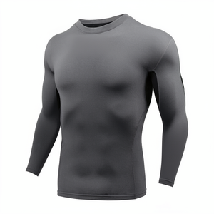 Camisetas deportivas <span class=keywords><strong>de</strong></span> compresión con logotipo personalizado <span class=keywords><strong>de</strong></span> alta calidad, transpirables, <span class=keywords><strong>de</strong></span> secado rápido, para hombre, <span class=keywords><strong>de</strong></span> manga corta, para correr. - Product Image 1