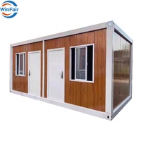 WinFair Chine – Nouvelle maison conteneur modulaire mobile préfabriquée en acier pliable de 20 pieds, 2 chambres, pour petits espaces de vie